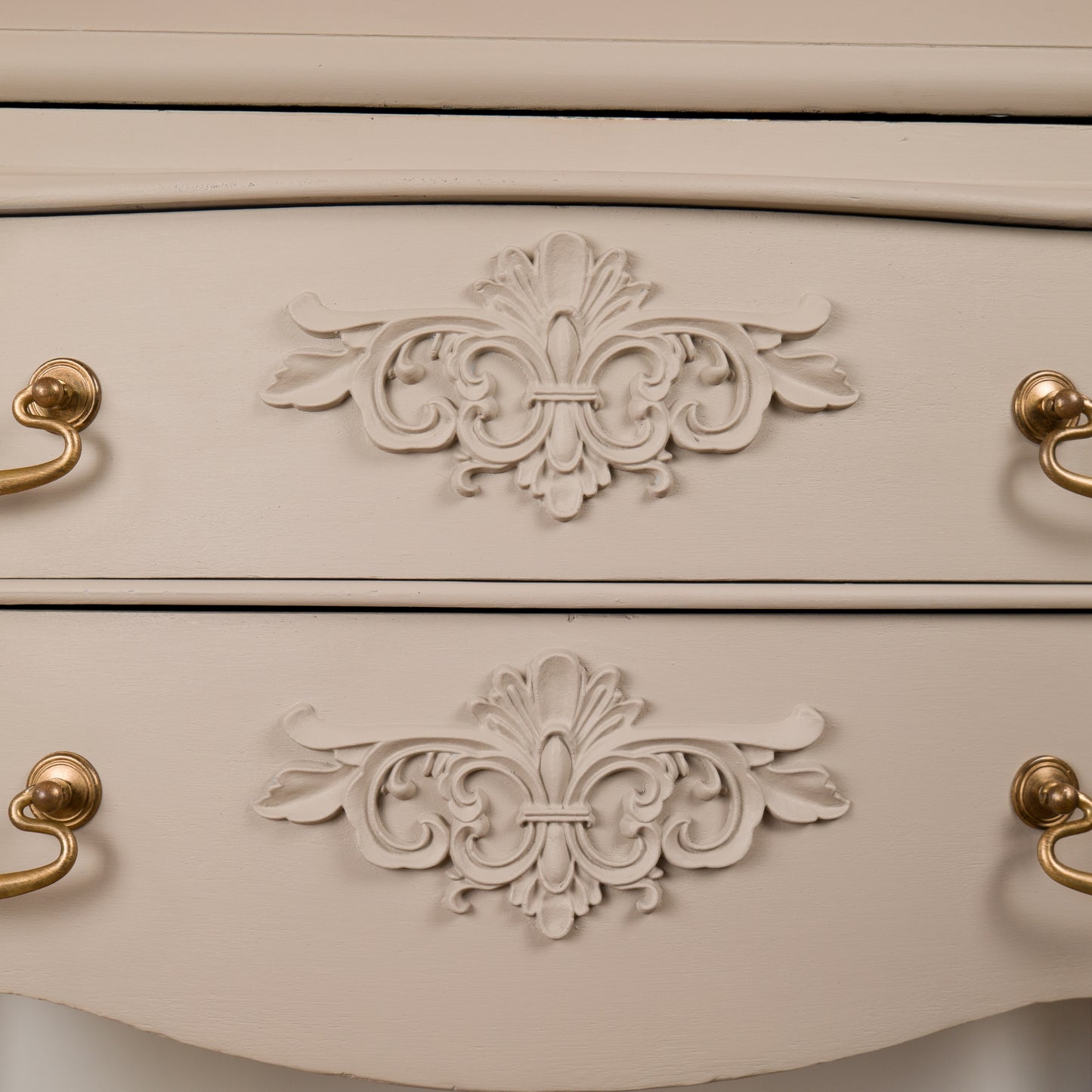 Hand Painted Vintage Solid Mahogany Bureau with Floral Interior | Upcycled Writing Desk with Storage