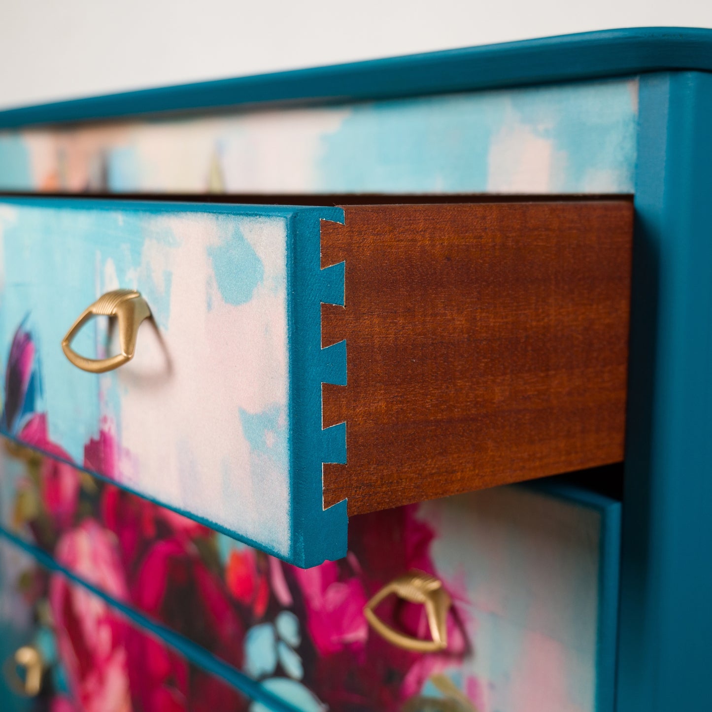 Vintage Upcycled Lebus Chest of Drawers - Large Bedside Table