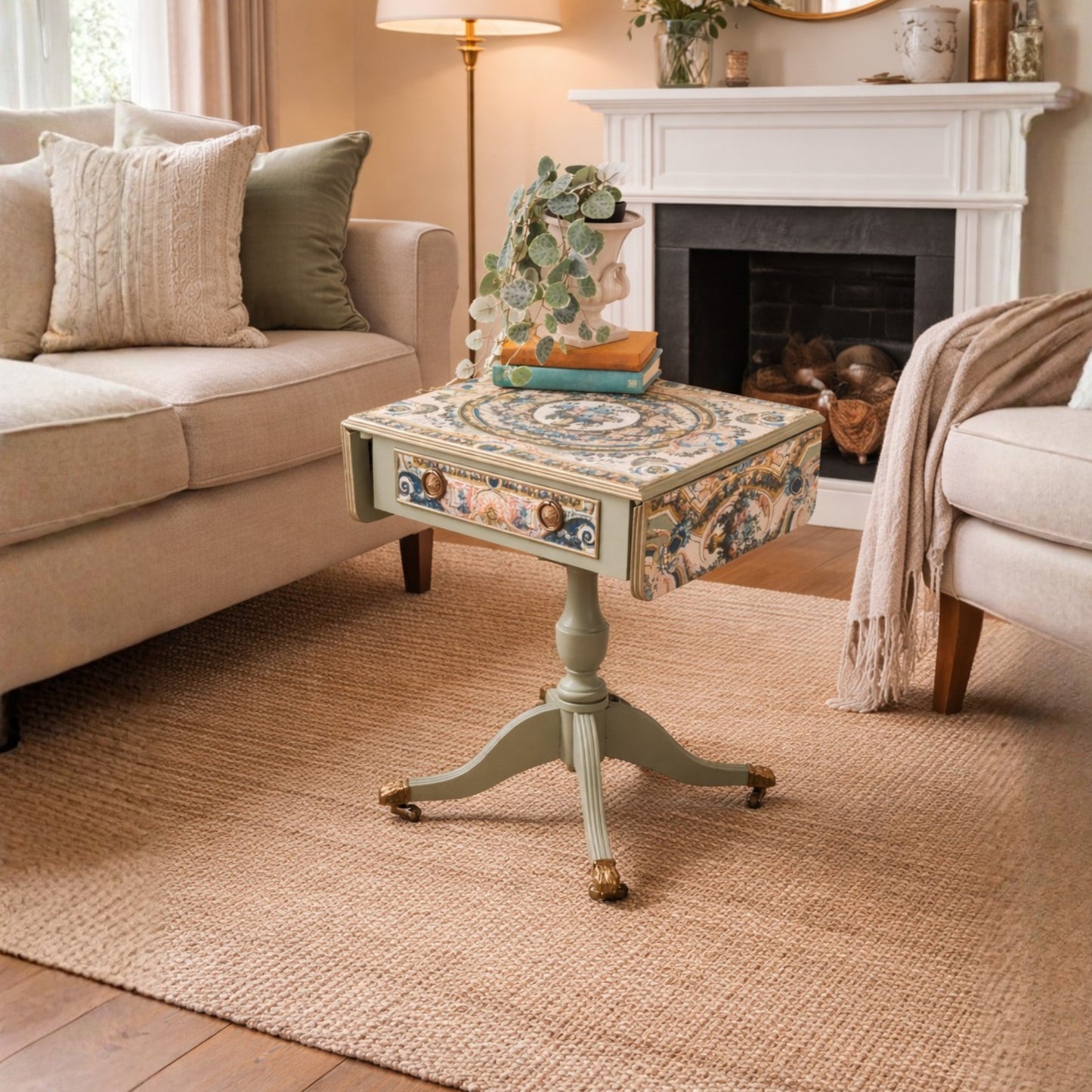 Vintage Drop Leaf Side Table | One-of-a-Kind Upcycled Furniture