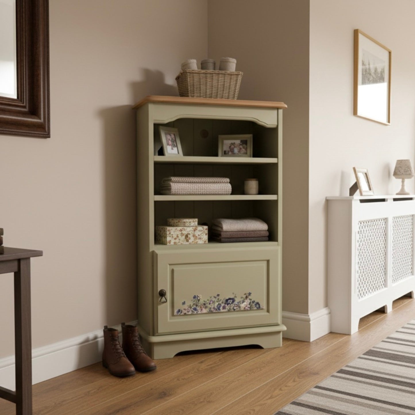 Upcycled Vintage Solid Pine Stereo Cabinet - Hallway Storage - Bathroom Storage