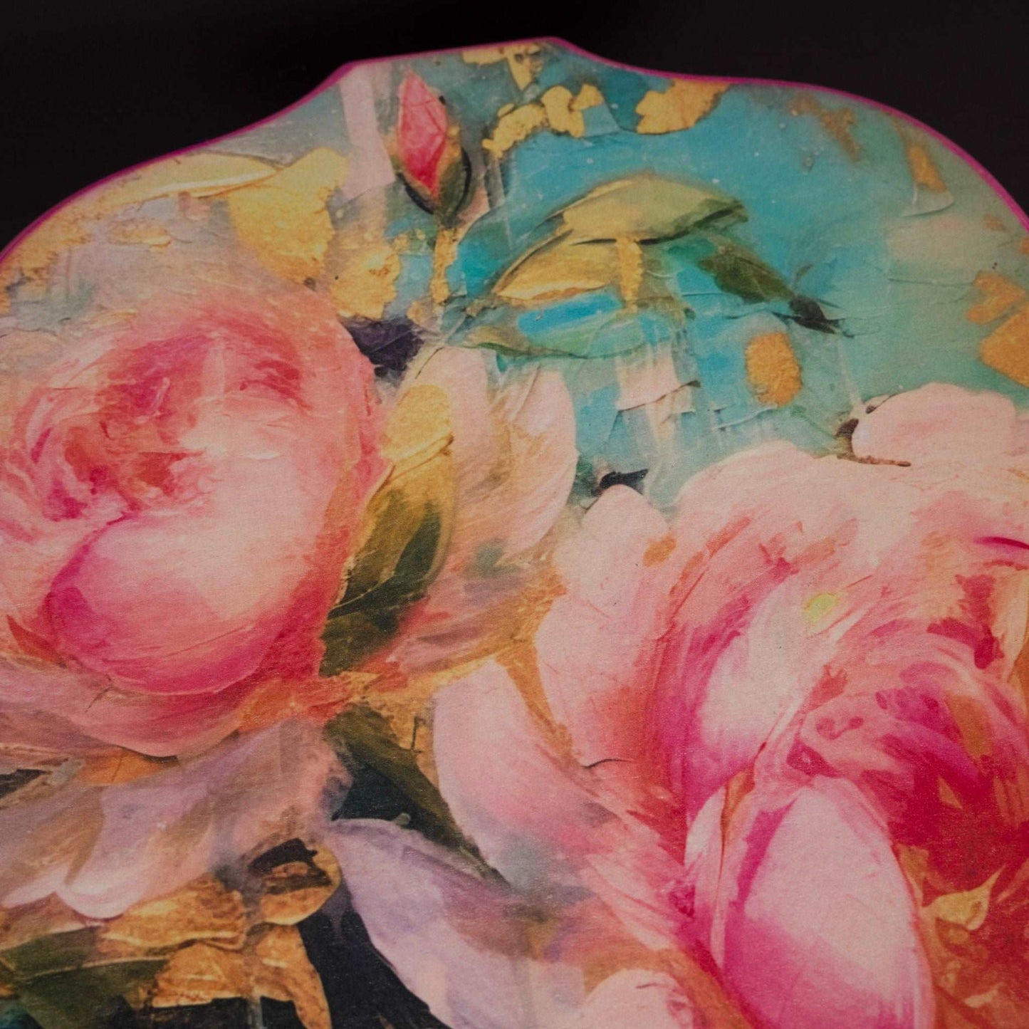 Vintage Pink Floral Occasional Table