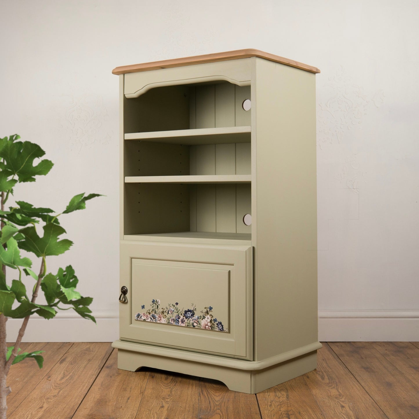 Upcycled Vintage Solid Pine Stereo Cabinet - Hallway Storage - Bathroom Storage