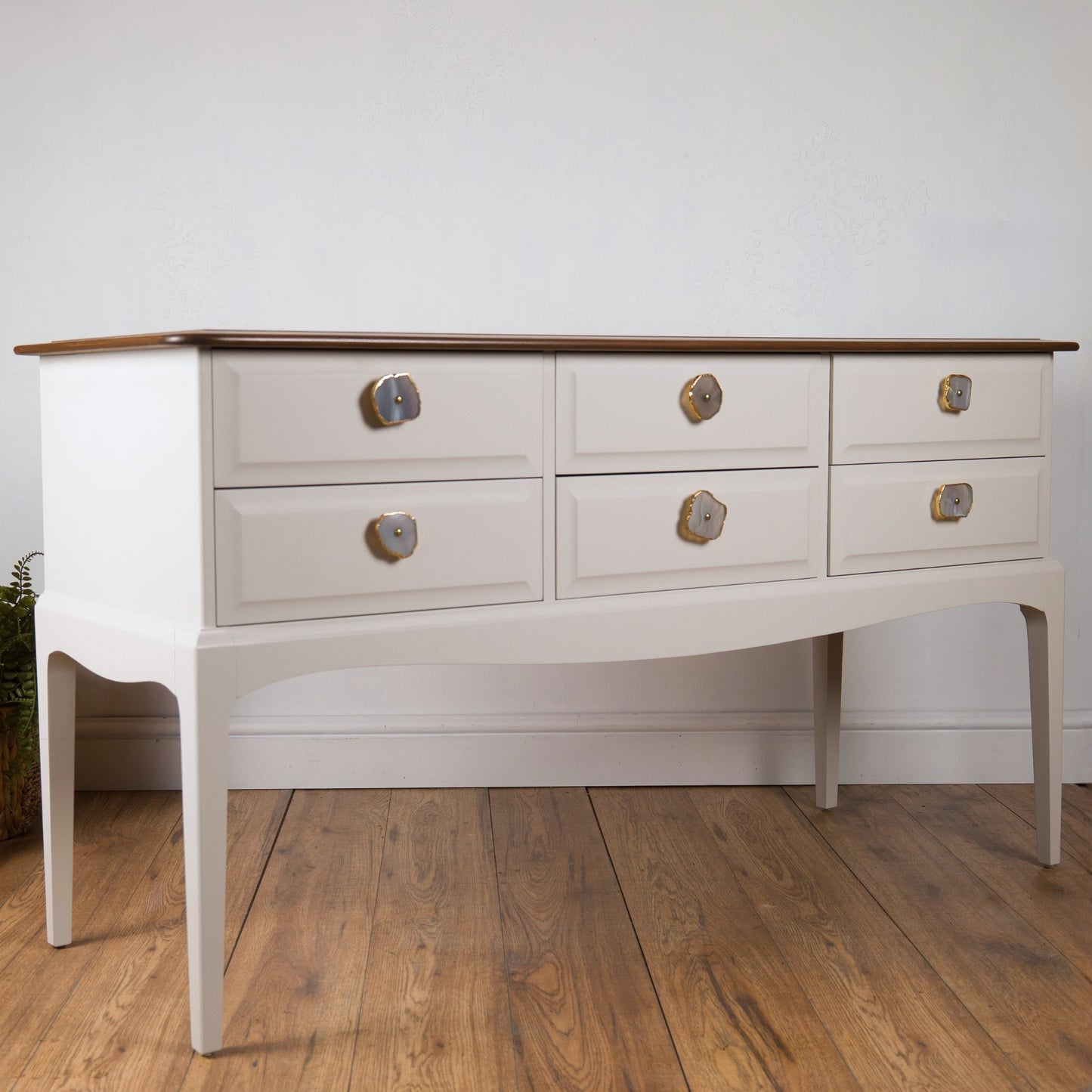 Vintage Upcycled Mid Century MCM Stag Minstrel 6 Drawer Sideboard