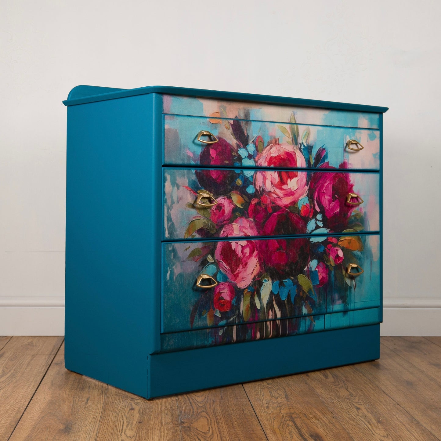 Vintage Upcycled Lebus Chest of Drawers - Large Bedside Table