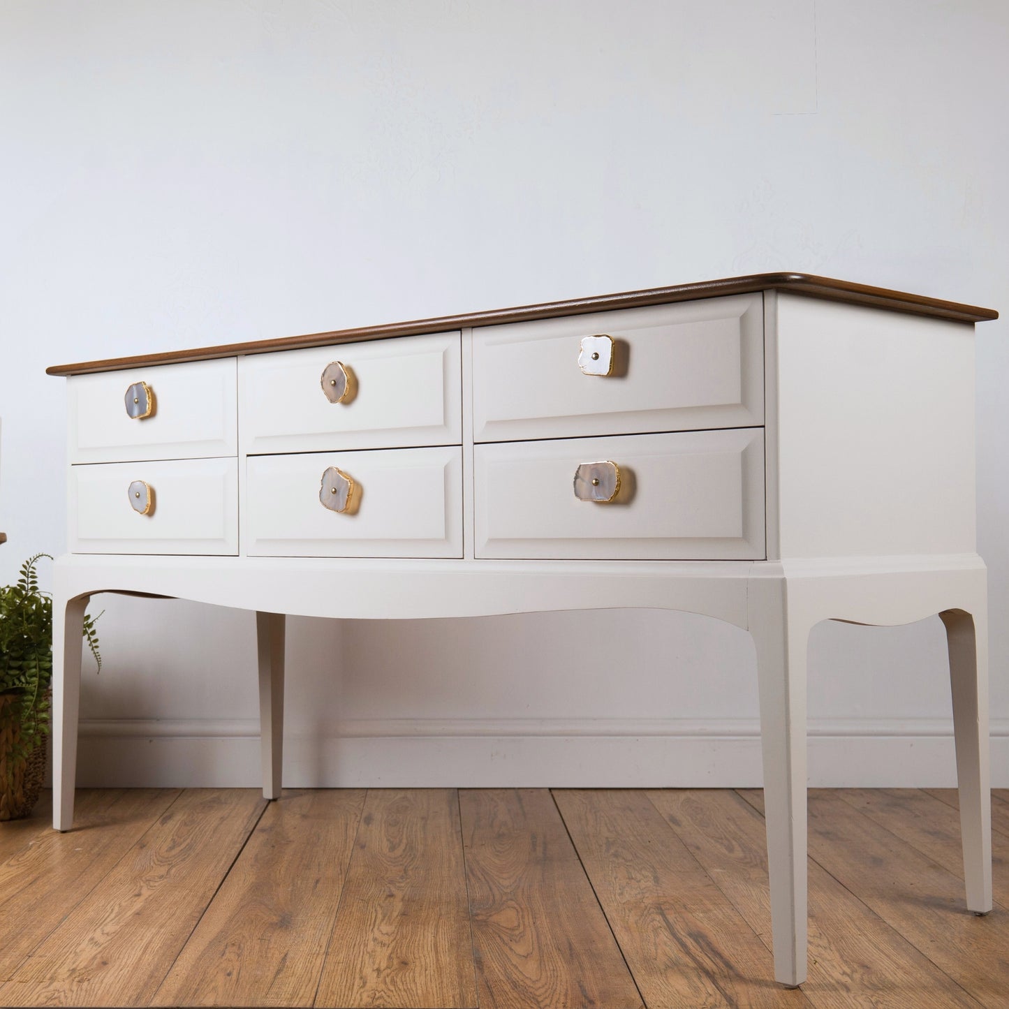 Vintage Upcycled Mid Century MCM Stag Minstrel 6 Drawer Sideboard