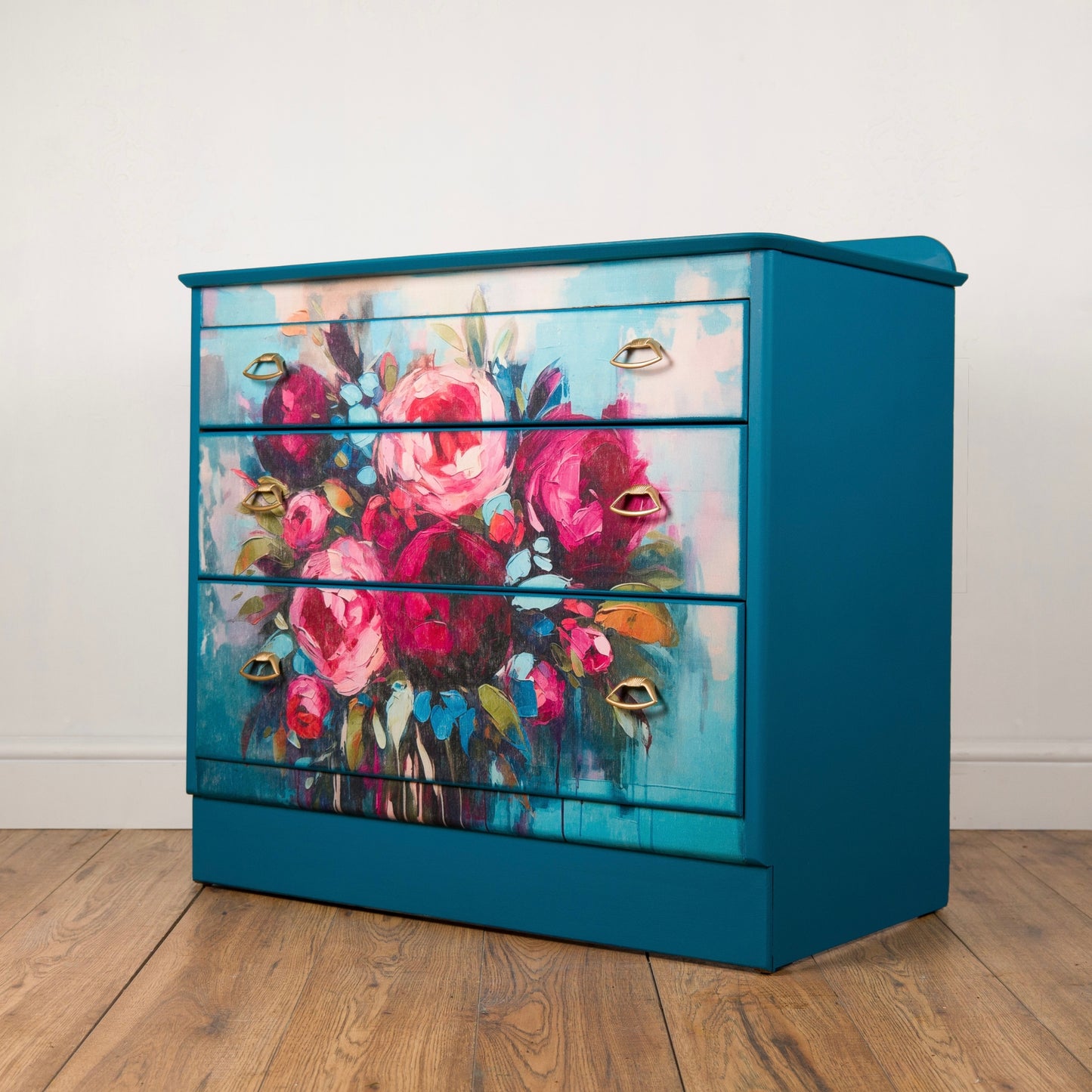 Vintage Upcycled Lebus Chest of Drawers - Large Bedside Table