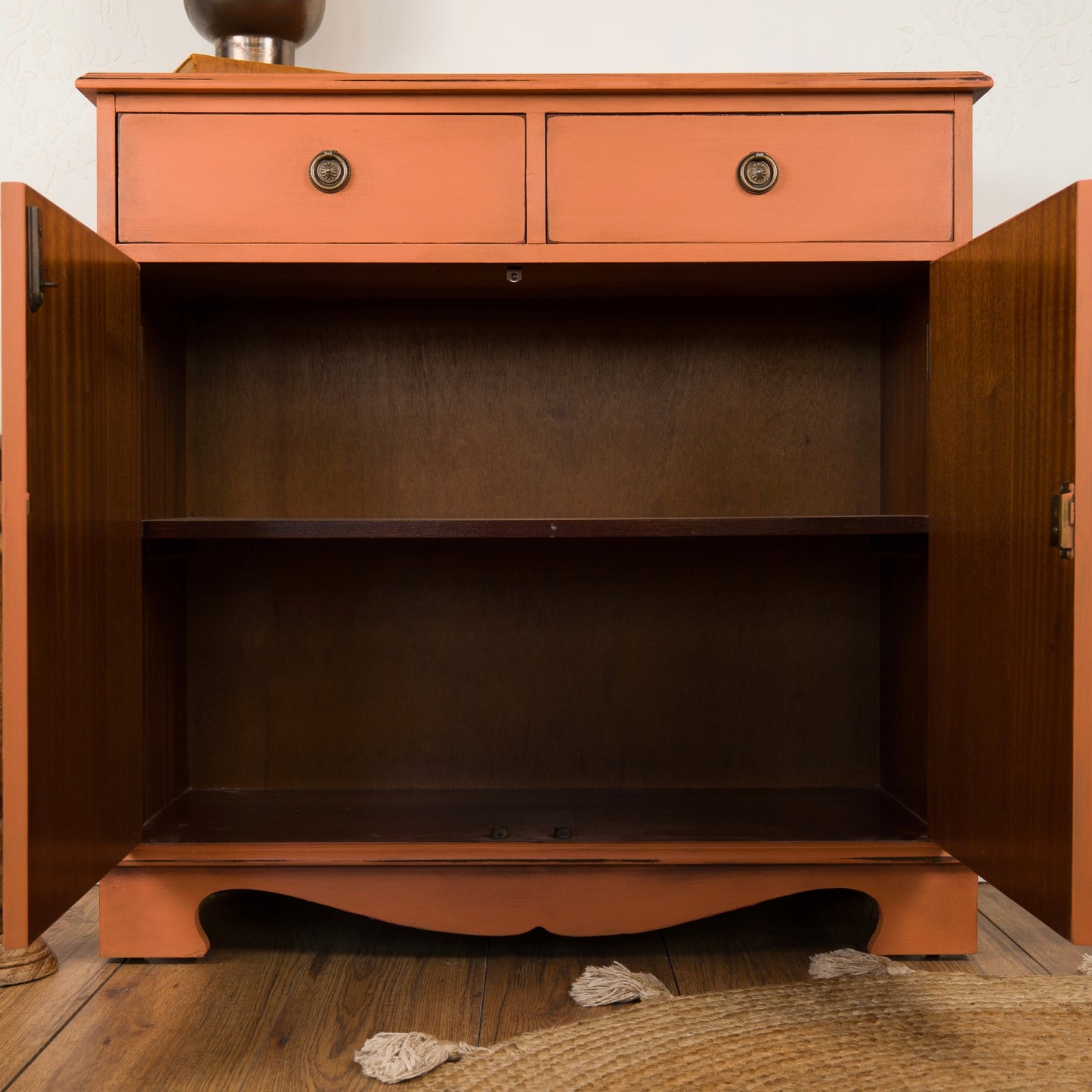 Upcycled Vintage Terracotta Cabinet | Boho Storage Cupboard | Hallway Console Cabinet