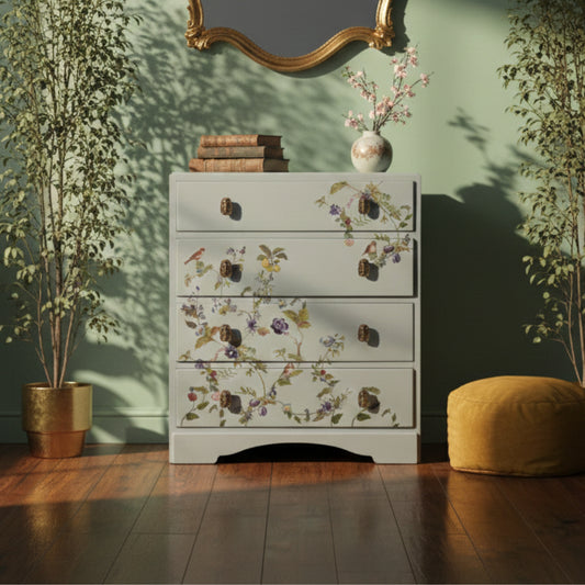 Vintage Upcycled CWS Oak Chest of Drawers