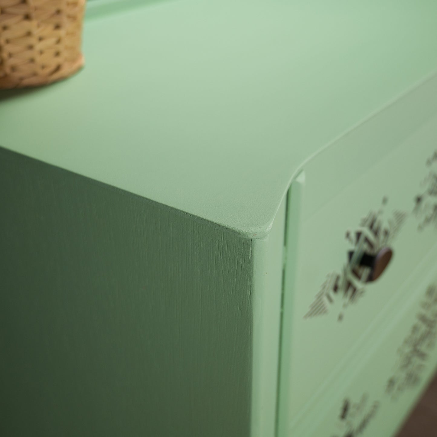 Mint Green Vintage Upcycled MCM Mid Century Chest of Drawers