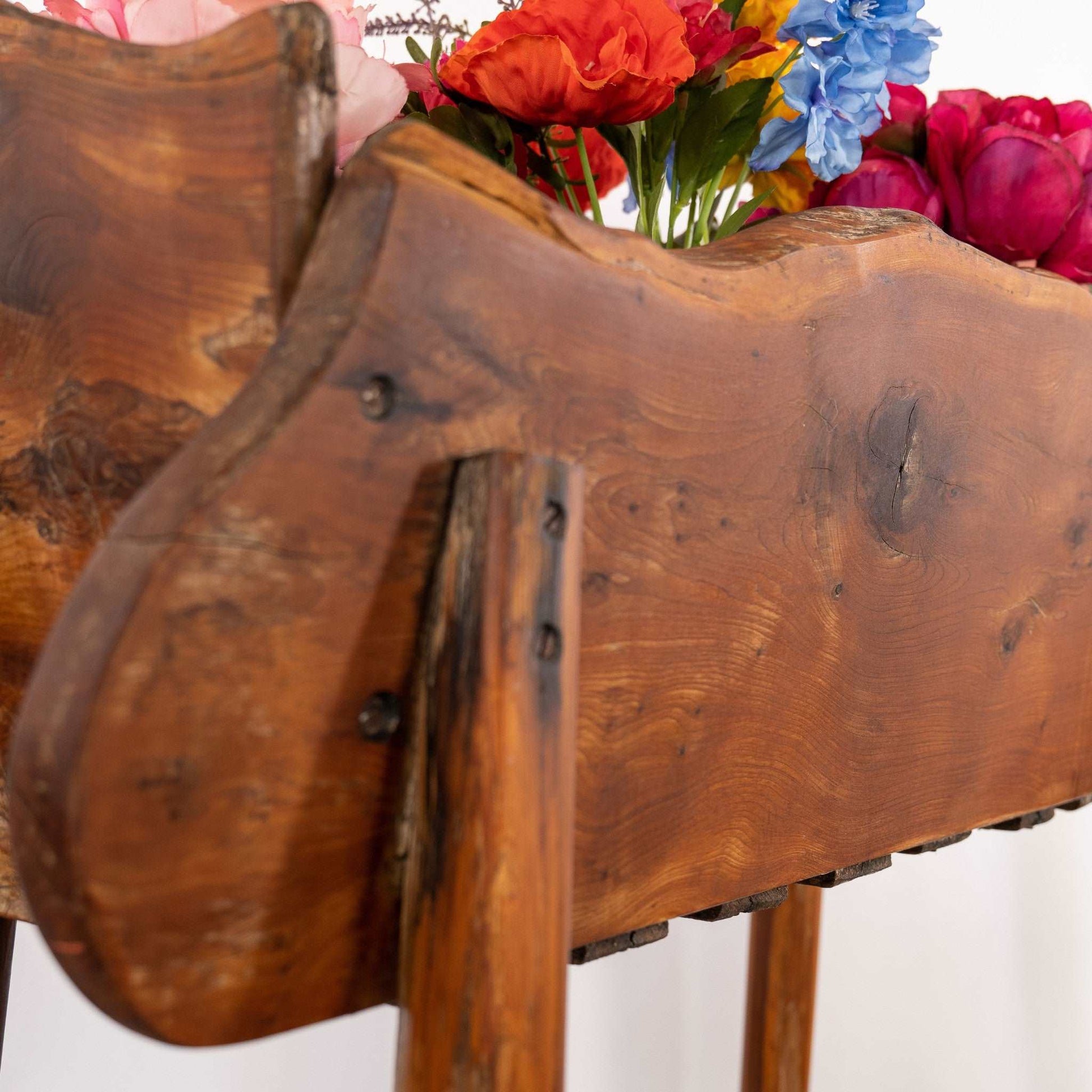 Retro Vintage Live Edge Raised Planter