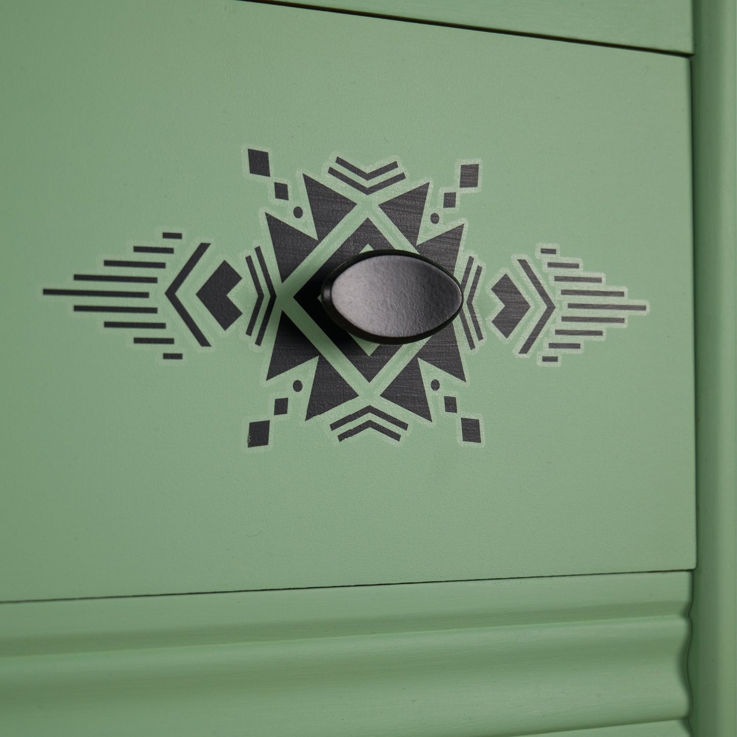 Mint Green Vintage Upcycled MCM Mid Century Chest of Drawers