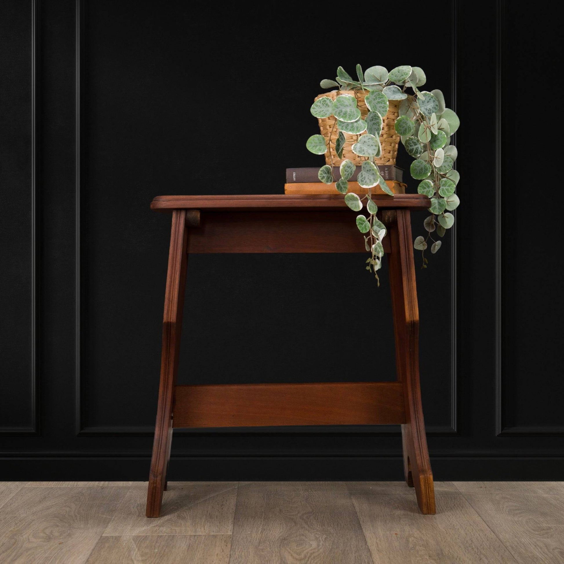 Antique Hardwood Organist Stool Piano Stool Plant Stand