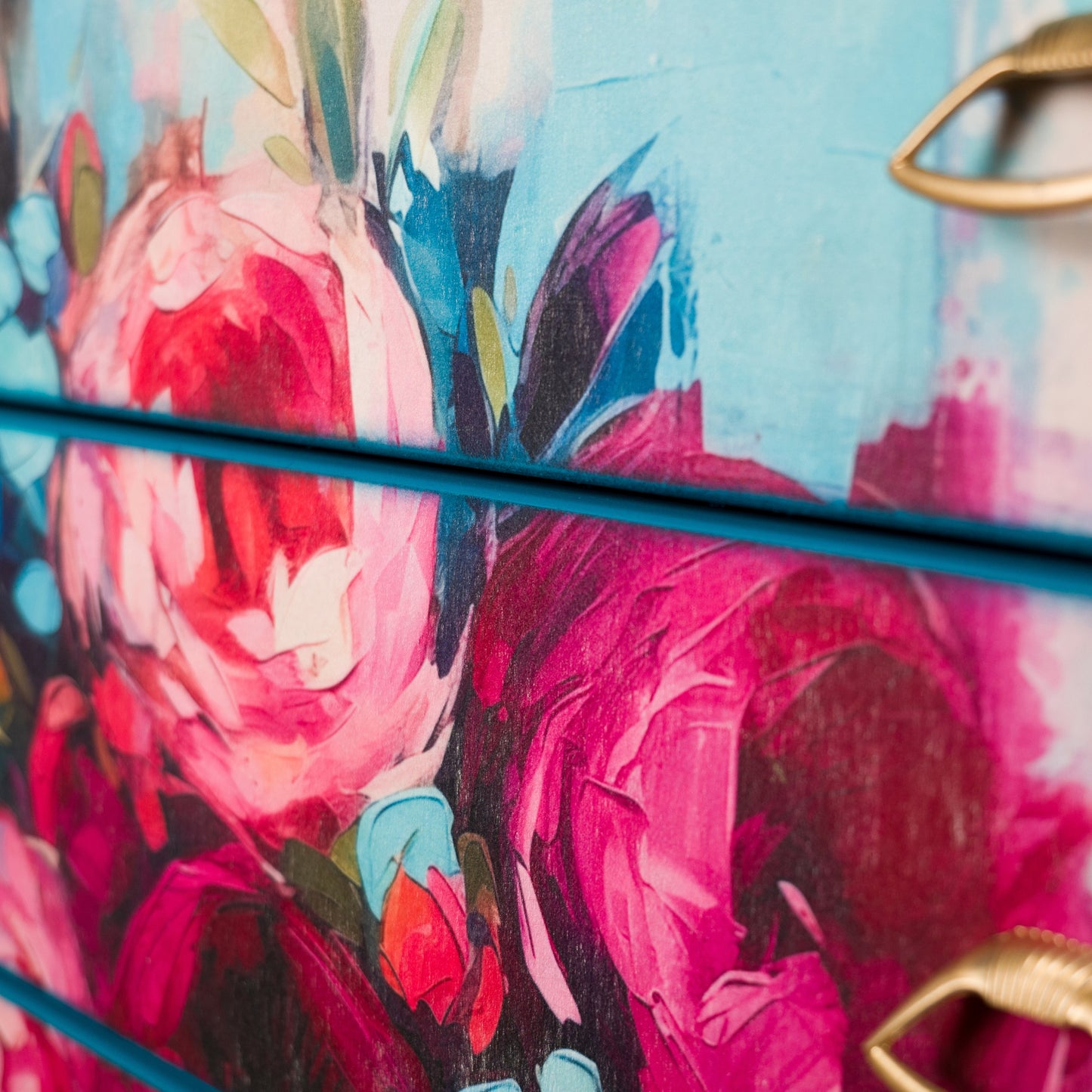 Vintage Upcycled Lebus Chest of Drawers - Large Bedside Table