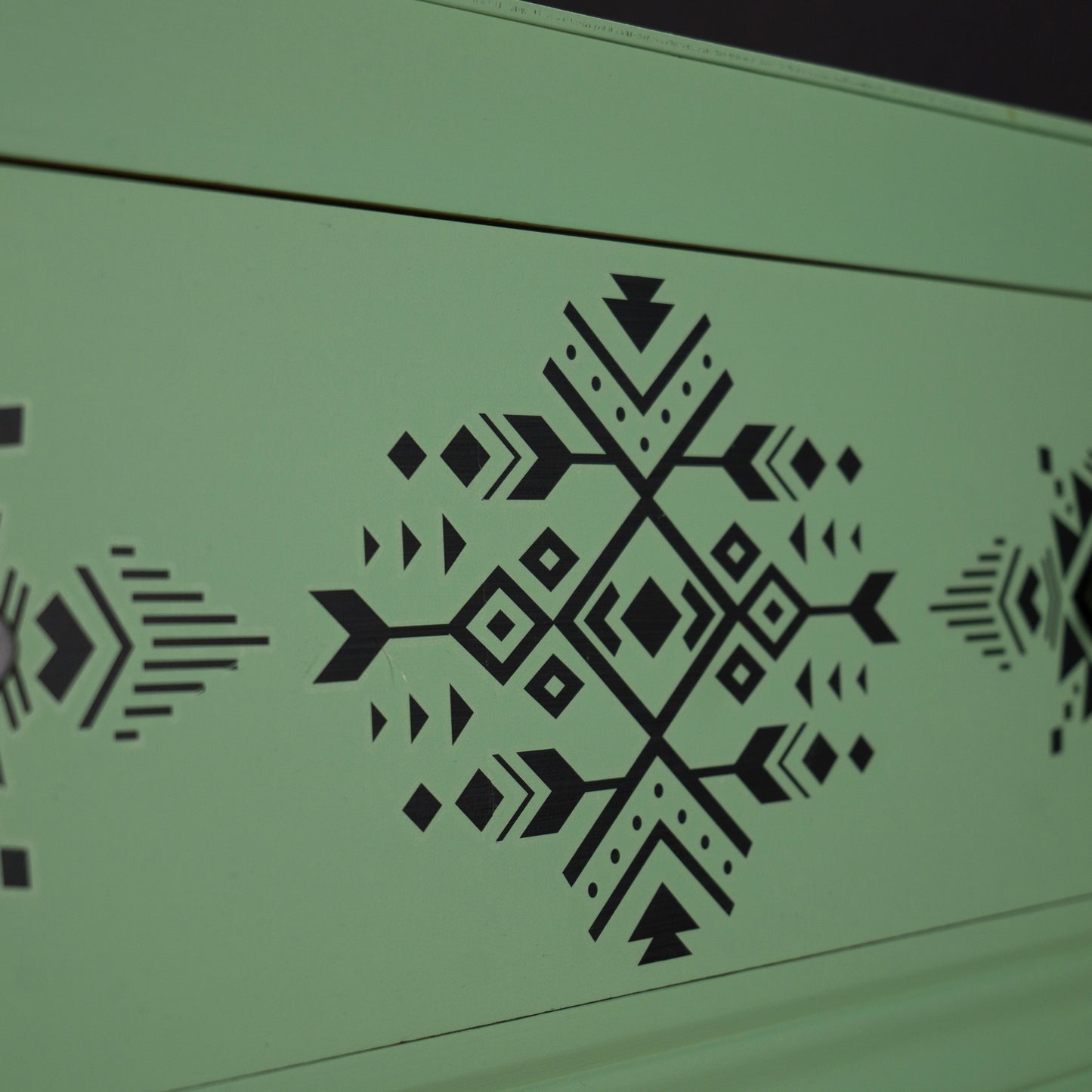 Mint Green Vintage Upcycled MCM Mid Century Chest of Drawers