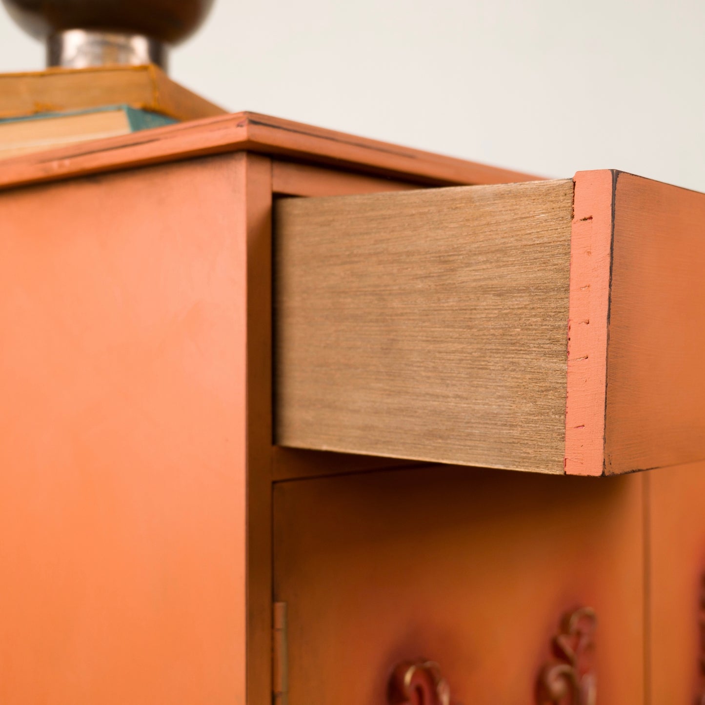 Upcycled Vintage Terracotta Cabinet | Boho Storage Cupboard | Hallway Console Cabinet