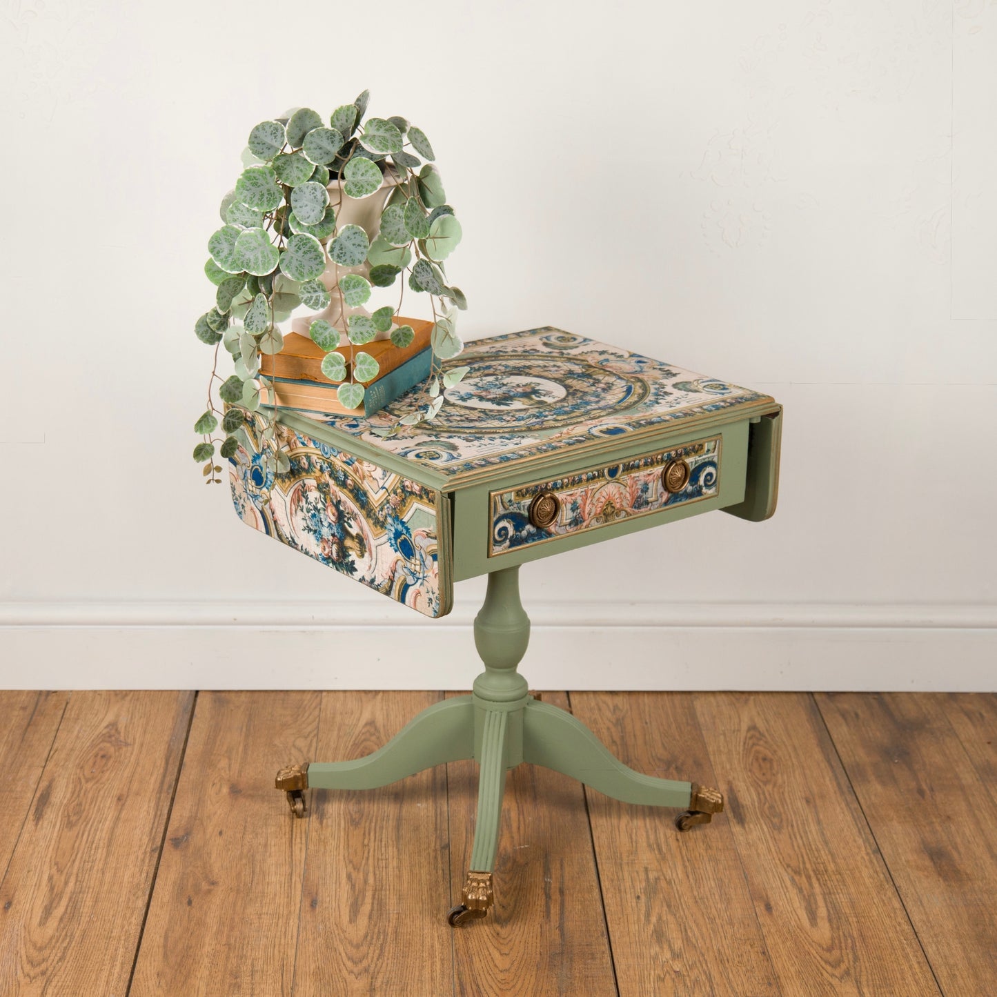 Vintage Drop Leaf Side Table | One-of-a-Kind Upcycled Furniture