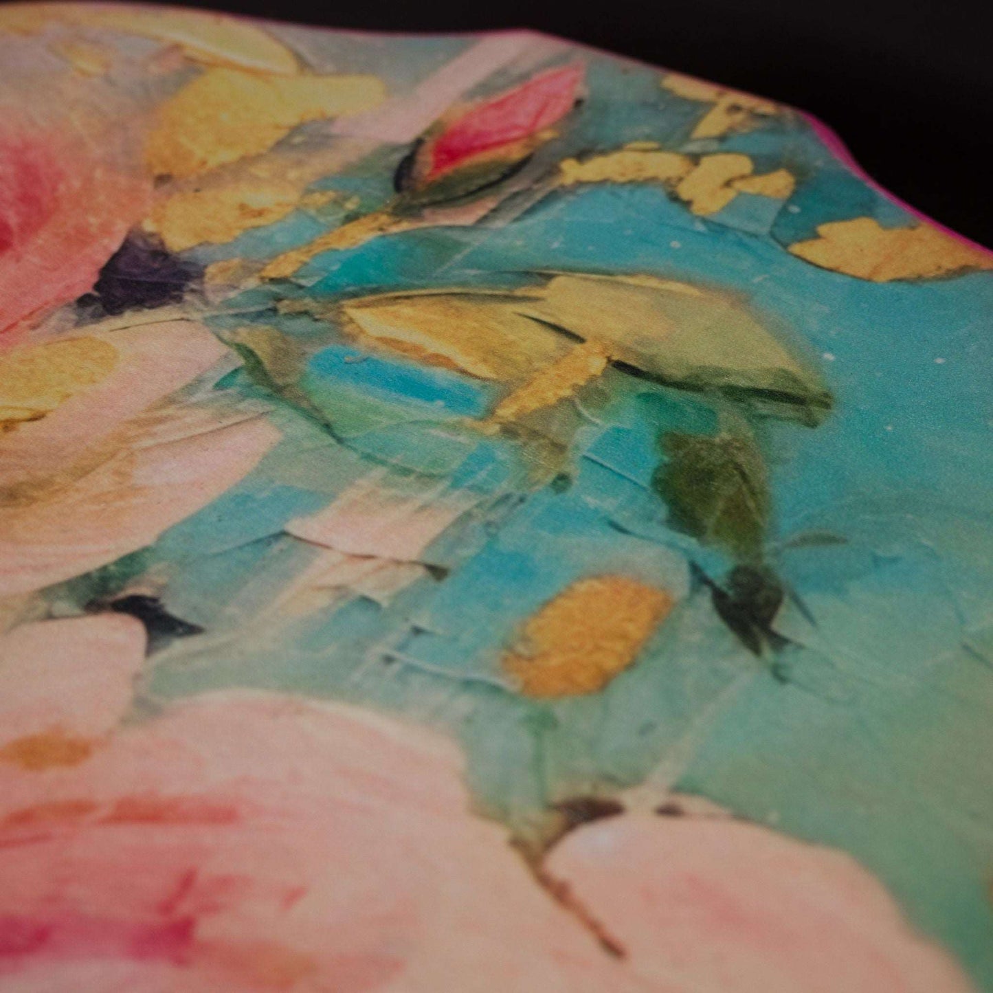 Vintage Pink Floral Occasional Table