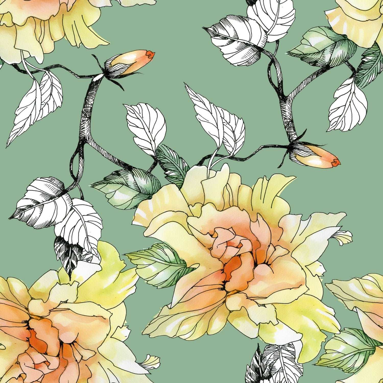 Pastel Florals (Pack of 3 Sheets)