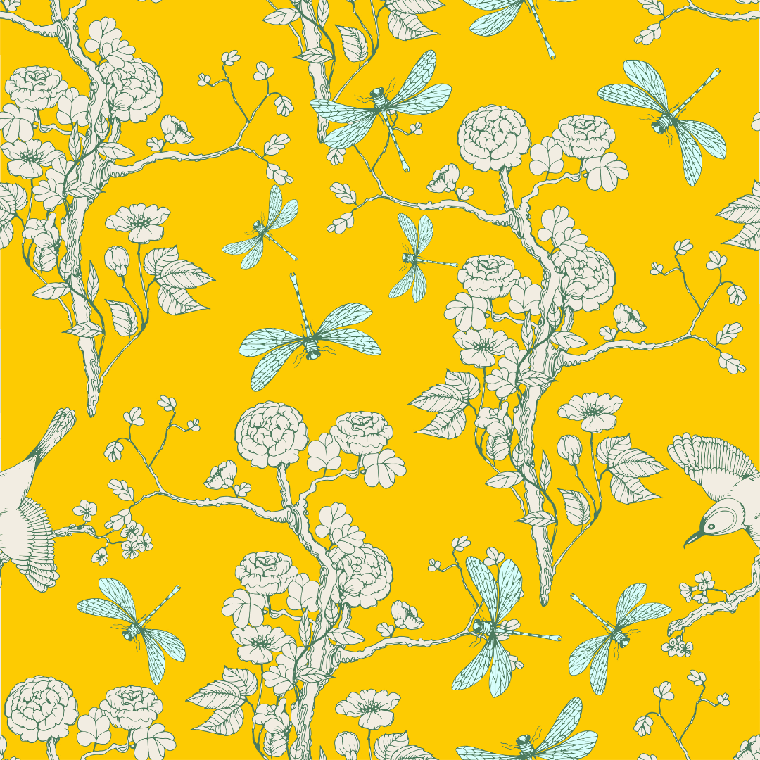 Yellow Chinoiserie (Pack of 3 Sheets)